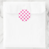 Heet Roze Stippen Ronde Sticker (Tas)
