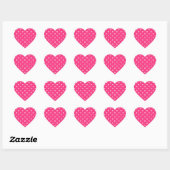 Heet Roze Stippenpatroon Hart Sticker (Vel)