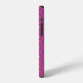 Heet Roze Stippenpatroon iPhone Hoesje (Linkerkant)