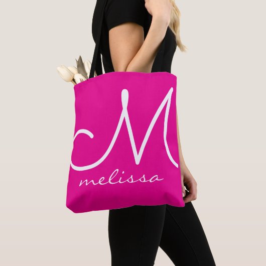 Heet Roze Tassen Tas met Haar Naam (Dichtbij)