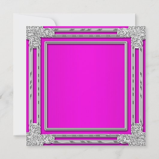 Heet Roze Tiara Sweet 15 Quinceanera Kaart (Achterkant)