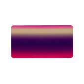 Heet roze tot paarse ombre-ontwerp etiket (Voorkant)