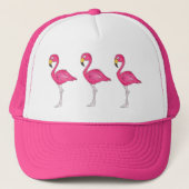 Heet Roze Tropische Flamingo Flamingo Vogel Trucker Pet (Voorkant)