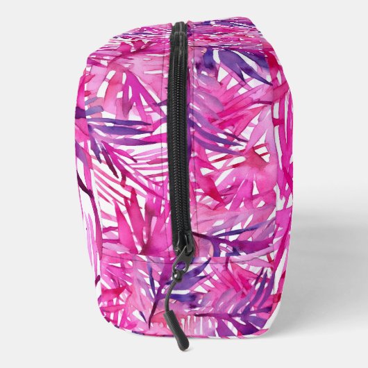 Heet roze tropische palmbladeren toilettasje (Rechts)