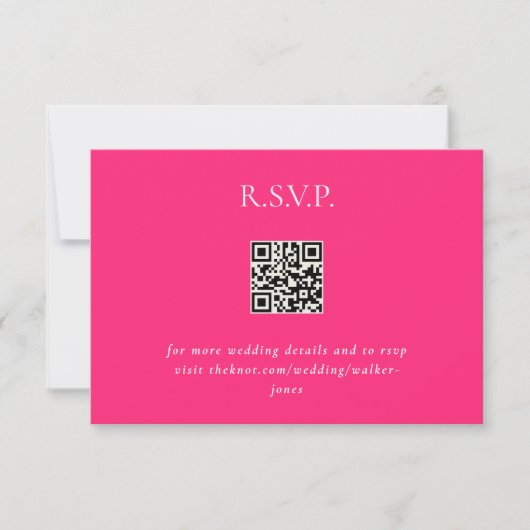 Heet Roze Trouw QR Code Modern (Voorkant)