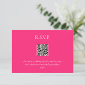 Heet Roze Trouw QR Code Modern (Staand voorkant)