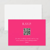 Heet Roze Trouw QR Code Modern (Voorkant / Achterkant)