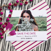 Heet Roze Tulpen Sweet 16 Save the Date Kaart