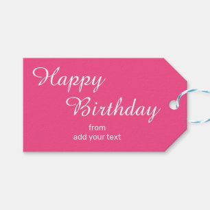 Heet Roze Verjaardagscadeau Labels Cadeaulabel