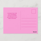 Heet Roze Verjaardagsmeisje Foto Collage Chic Briefkaart (Achterkant)