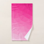 Heet roze verloop geometrisch gaas helder patroon bad handdoek (Handdoek)