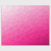 Heet roze verloop geometrisch mesh patroon cadeaupapier (Vlak)