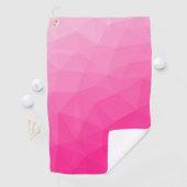 Heet roze verloop geometrisch mesh patroon golfhanddoek (Insitu)