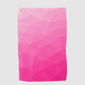 Heet roze verloop geometrisch mesh patroon golfhanddoek (Voorkant)
