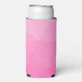 Heet roze verloop geometrisch mesh patroon seltzer blikjeskoeler (Seltzer Voorkant)