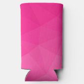 Heet roze verloop geometrisch mesh patroon seltzer blikjeskoeler (Achterkant)