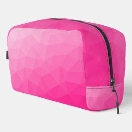 Heet roze verloop geometrisch mesh patroon toilettasje