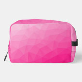 Heet roze verloop geometrisch mesh patroon toilettasje (Achterkant)