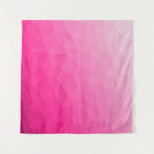 Heet roze verloop geometrisch mesh patroon wandkleed (Voorkant (horizontaal))