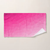 Heet roze verloop geometrisch meshpatroon bad handdoek (Handdoek)