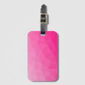 Heet roze verloop geometrisch meshpatroon bagagelabel (Voorkant (verticaal))