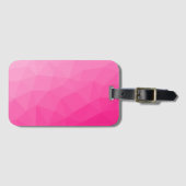 Heet roze verloop geometrisch meshpatroon bagagelabel (Voorkant (horizontaal))