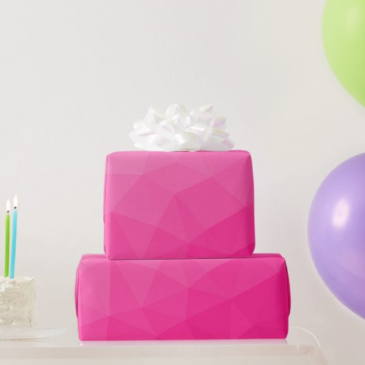 Heet roze verloop geometrisch meshpatroon cadeaupapier (Feestgeschenken)