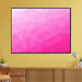 Heet roze verloop geometrisch meshpatroon canvas afdruk (Insitu (Woonkamer))