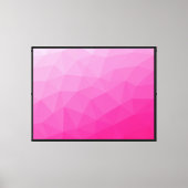 Heet roze verloop geometrisch meshpatroon canvas afdruk (Voorkant)