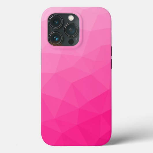 Heet roze verloop geometrisch meshpatroon Case-Mate iPhone case (Achterkant)
