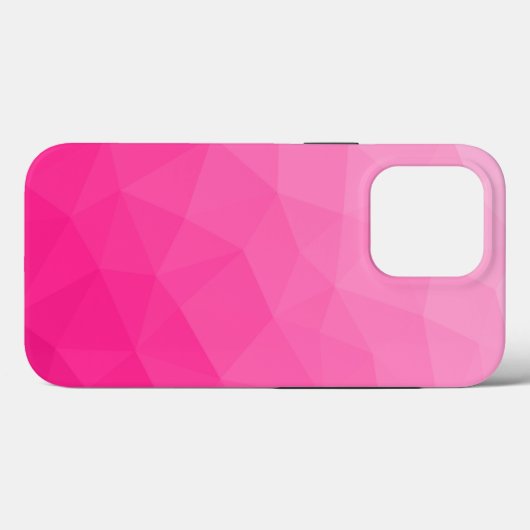 Heet roze verloop geometrisch meshpatroon Case-Mate iPhone case (Achterkant (horizontaal))