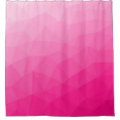 Heet roze verloop geometrisch meshpatroon douchegordijn (Voorkant)