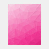 Heet roze verloop geometrisch meshpatroon fleece deken (Voorkant)