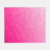 Heet roze verloop geometrisch meshpatroon fleece deken (Voorkant (Horizontaal))