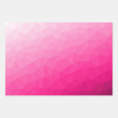 Heet roze verloop geometrisch meshpatroon inpakpapier vel (Voorkant 2)