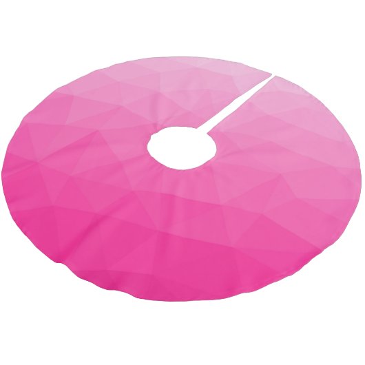 Heet roze verloop geometrisch meshpatroon kerstboom rok (Gekanteld)