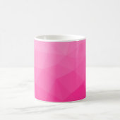 Heet roze verloop geometrisch meshpatroon koffiemok (Center)