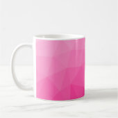 Heet roze verloop geometrisch meshpatroon koffiemok (Links)