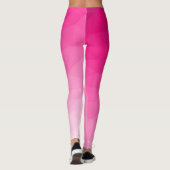 Heet roze verloop geometrisch meshpatroon leggings (Achterkant)