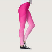 Heet roze verloop geometrisch meshpatroon leggings (Rechts)
