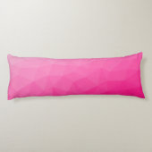 Heet roze verloop geometrisch meshpatroon lichaamskussen (Achterkant)