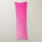 Heet roze verloop geometrisch meshpatroon lichaamskussen (Voorkant Verticaal)