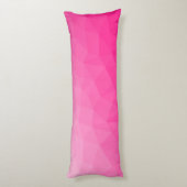 Heet roze verloop geometrisch meshpatroon lichaamskussen (Achterkant (Verticaal))