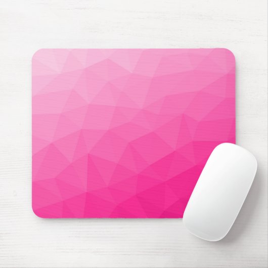 Heet roze verloop geometrisch meshpatroon muismat (Met muis)