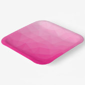 Heet roze verloop geometrisch meshpatroon papieren bordje (Gebogen)