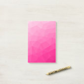 Heet roze verloop geometrisch meshpatroon post-it® notes (Op bureau)