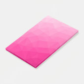 Heet roze verloop geometrisch meshpatroon post-it® notes (Schuin)