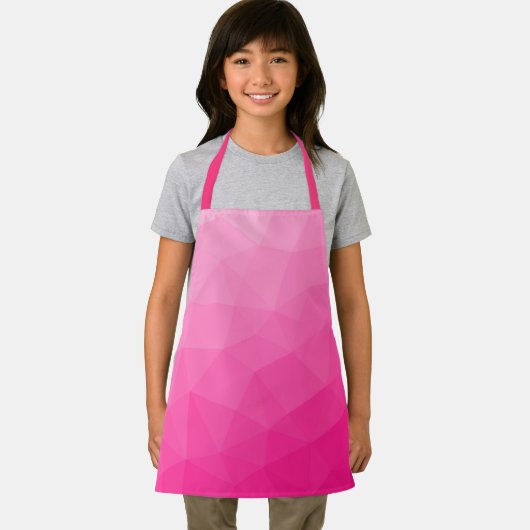 Heet roze verloop geometrisch meshpatroon schort (Insitu)