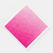 Heet roze verloop geometrisch meshpatroon servet (Hoek)
