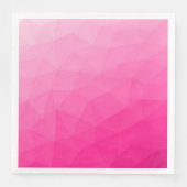 Heet roze verloop geometrisch meshpatroon servet (Voorkant)